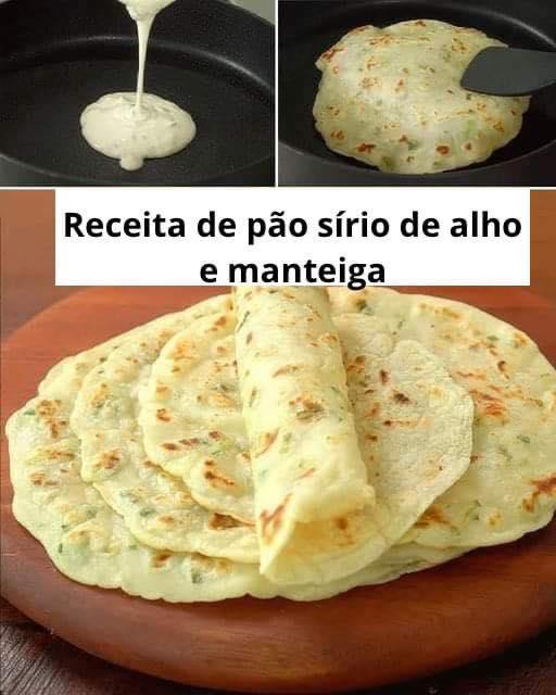 Pão sírio com Alho e manteiga