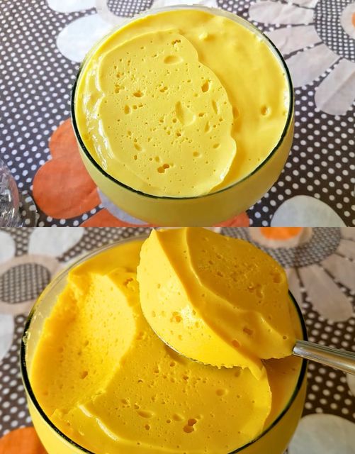 Mousse de Manga com a própria fruta