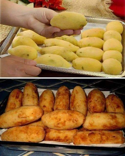 Bolinho de aipim recheado