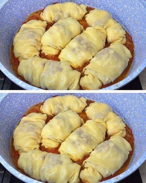 Canelones caseiros ao molho de legumes